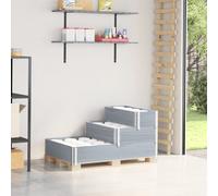 vidaXL Fioriera Rialzata a 3 Livelli Grigia 120x80 cm Legno di Pino