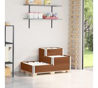 vidaXL Fioriera Rialzata a 3 Livelli Marrone 120x80 cm Legno di Pino