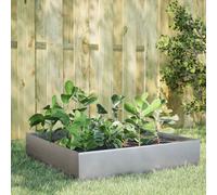 vidaXL Fioriera Rialzata da Giardino 100x100x33,5cm in Acciaio Zincato