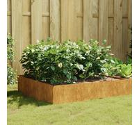 vidaXL Fioriera Rialzata da Giardino 100x100x41 cm in Acciaio Corten