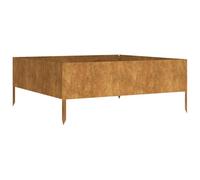 vidaXL Fioriera Rialzata da Giardino 100x100x41 cm in Acciaio Corten, fioriera, supporto per vasi, vaso, vaso per fiori, supporto per vaso