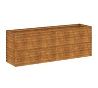 vidaXL Fioriera Rialzata da Giardino 196x50x69 cm in Acciaio Corten
