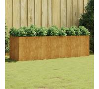 vidaXL Fioriera Rialzata da Giardino 280x80x80 cm in Acciaio Corten