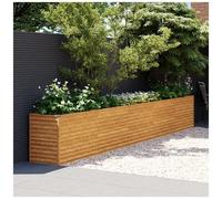 vidaXL Fioriera Rialzata da Giardino 482x50x69 cm in Acciaio Corten, fioriera, fioriera da Esterno, Vaso per Verdure, fioriera da Giardino