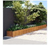 vidaXL Fioriera Rialzata da Giardino 580x50x36 cm in Acciaio Corten, fioriera, fioriera da Esterno, Vaso per Verdure, fioriera da Giardino