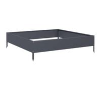 vidaXL Fioriera Rialzata da Giardino Antracite 100x100x26 cm Acciaio