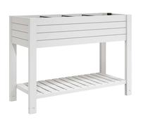 vidaXL Fioriera Rialzata da Giardino Bianca 110x45x79 cm Polipropilene