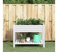 vidaXL Fioriera Rialzata da Giardino Bianca 110x45x79 cm Polipropilene