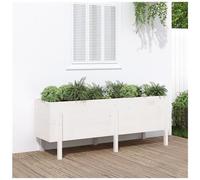 VIDAXL - Fioriera Rialzata Da Giardino Bianca 160x50x57 Cm Massello Pino