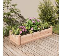 vidaXL Fioriera Rialzata da Giardino Fodera 120x45x25cm Massello Abete