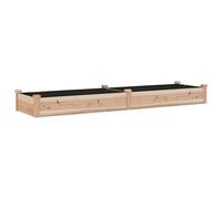 vidaXL Fioriera Rialzata da Giardino Fodera 240x60x25cm Massello Abete