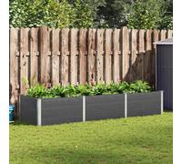 vidaXL Fioriera Rialzata da Giardino Grigia 300x100x54 cm in WPC