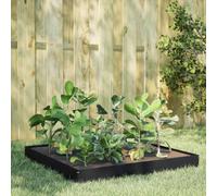 vidaXL Fioriera Rialzata da Giardino Nera 100x100x18,5 cm in Acciaio