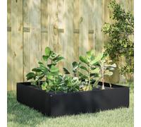 vidaXL Fioriera Rialzata da Giardino Nera 100x100x25 cm in Acciaio