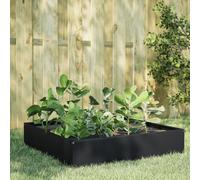 vidaXL Fioriera Rialzata da Giardino Nera 100x100x33,5 cm in Acciaio