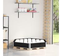vidaXL Fioriera Rialzata Esagonale Nera 160x160cm Legno di Pino
