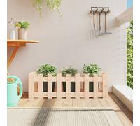 vidaXL Fioriera Rialzata Giardino a Recinzione 100x30x30 cm Legno Pino
