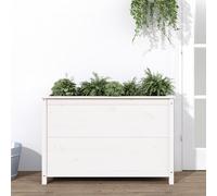 vidaXL Fioriera Rialzata Giardino Bianca 119,5x40x78 cm Massello Pino