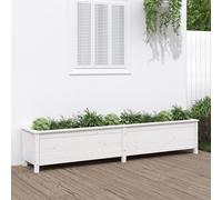 vidaXL Fioriera Rialzata Giardino Bianca 199,5x40x39 cm Massello Pino