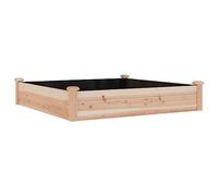 vidaXL Fioriera Rialzata Giardino Fodera 120x120x25cm Massello Abete