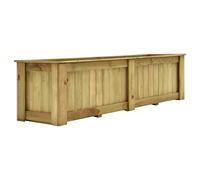 vidaXL Fioriera Rialzata Rustica Robusta Elegante Cassetta Piante Vaso Portafiori Portavasi 196x50x50 cm Naturale Legno di Pino Impregnato