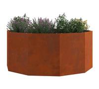 vidaXL Fioriera Ruggine 120 x 120 x 50 cm, Vasi in Acciaio Moderni, Resistenti per Giardino e terrazza, contenitori Rotondi per Piante, Decorazioni per Esterni