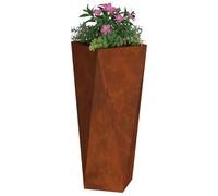 vidaXL Fioriera Ruggine 30 x 30 x 75 cm, Scatola di Piantagione in Acciaio, Resistente, Rettangolare per Giardino e Terrazza, Decorazione Esterno