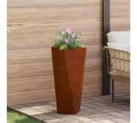 vidaXL Fioriera Ruggine 30 x 30 x 75 cm, Scatola di Piantagione in Acciaio, Resistente, Rettangolare per Giardino e Terrazza, Decorazione Esterno