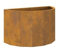 vidaXL Fioriera Ruggine 60 x 30 x 35 cm, Vaso da Giardino, Supporto in Acciaio, Decorativo per Esterni, Contenitore Robusto, Accento in Serra