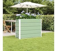 vidaXL Fioriera Verde 100 x 40 x 75 cm Acciaio - Per giardino e terrazza, elegante e funzionale