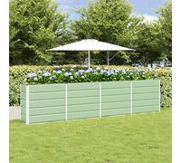 vidaXL Fioriera Verde 160 x 40 x 75 cm Acciaio, Giardino e terrazza, Moderno, Materiali durevoli ed ecologici per mobili e Decorazioni Esterne, Design Elegante e Funzionale