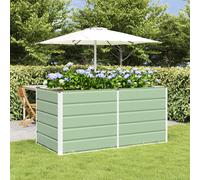 vidaXL Fioriera Verde 160 x 80 x 75 cm Acciaio, Design per Giardini e terrazze, Moderno, duraturo, soluzioni ecocompatibili, migliora Il Soggiorno all'aperto con spazi Funzionali, Idee Creative