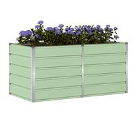 vidaXL Fioriera Verde 160 x 80 x 75 cm Acciaio, Design per Giardini e terrazze, Moderno, duraturo, soluzioni ecocompatibili, migliora Il Soggiorno all'aperto con spazi Funzionali, Idee Creative