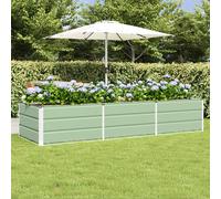 vidaXL Fioriera Verde 240 x 80 x 45 cm Acciaio, Design per Giardini e terrazze, Moderno, duraturo, soluzioni ecocompatibili, migliora Il Soggiorno all'aperto con spazi Funzionali, Idee Creative