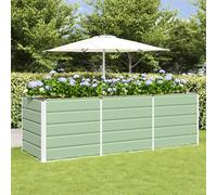 vidaXL Fioriera Verde 240 x 80 x 75 cm Acciaio, Design per Giardini e terrazze, Moderno, duraturo, soluzioni ecocompatibili, migliora Il Soggiorno all'aperto con spazi Funzionali, Idee Creative