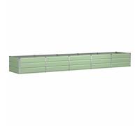 vidaXL Fioriera Verde 400 x 80 x 45 cm Acciaio, Design per Giardini e terrazze, Moderno, duraturo, soluzioni ecocompatibili, migliora Il Soggiorno all'aperto con spazi Funzionali, Idee Creative