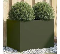 vidaXL Fioriera Verde Oliva 62x47x46 cm in Acciaio