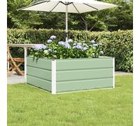 vidaXL Fioriera Verde Pastello 100 x 100 x 45 cm Acciaio, Soluzioni per Giardini e terrazze, Design Moderno, Materiali Resistenti, migliora Gli spazi Esterni, scopri opzioni stilose
