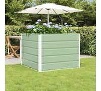 vidaXL Fioriera Verde Pastello 100 x 100 x 75 cm Acciaio, Soluzioni per Giardini e terrazze, Design Moderno, Materiali Resistenti, migliora Gli spazi Esterni, scopri opzioni stilose