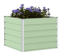vidaXL Fioriera Verde Pastello 100 x 100 x 75 cm Acciaio, Soluzioni per Giardini e terrazze, Design Moderno, Materiali Resistenti, migliora Gli spazi Esterni, scopri opzioni stilose