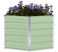 vidaXL Fioriera Verde Pastello 129 x 129 x 75 cm Acciaio, Design Giardino e Terrazza, Elementi Esagonali, Caratteristiche Moderne, Materiali Resistenti, per Spazi Esterni, Divertiti