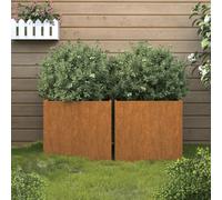 vidaXL Fioriere 2 pz 42x40x39 cm Acciaio Corten