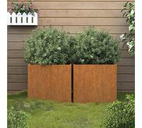 vidaXL Fioriere 2 pz 49x47x46 cm Acciaio Corten