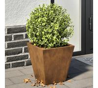 vidaXL Fioriere da Giardino 2 pz 30x30x30 in Acciaio Corten, fioriera, fioriera da Patio, Vaso Fiori da Esterni, fioriera da Esterno