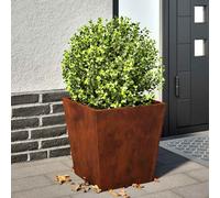 Fioriere da Giardino 2 pz 40x40x40 cm in Acciaio Corten