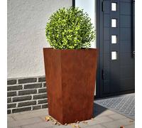 vidaXL Fioriere da giardino 2 pz 45x45x75 cm Acciaio Corten