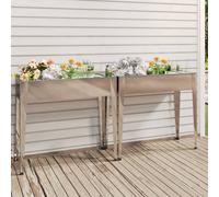 vidaXL Fioriere da Giardino 2 pz Acciaio Zincato