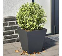 vidaXL Fioriere da giardino 2 pz Antracite 30x30x30 cm Acciaio