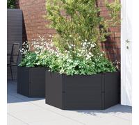 vidaXL Fioriere da Giardino 2 pz Antracite in PP
