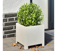 vidaXL Fioriere da Giardino 2 pz Bianche 30x30x30 cm in Acciaio